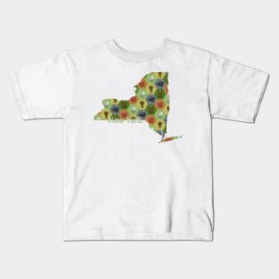 New York State Map Board Games Kids T-Shirt